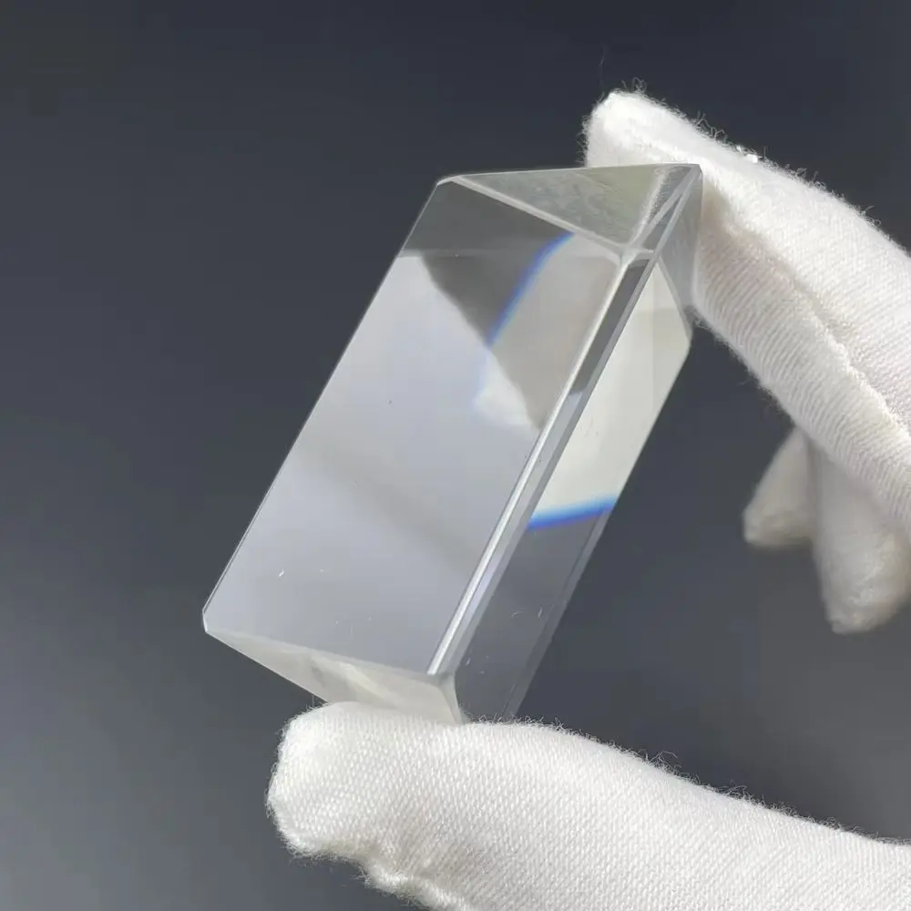 K9 Crystal Triangular Prism Seven Color Length Size Optical Prisms Color Prisms Mirror Glass Prism Children's Learning