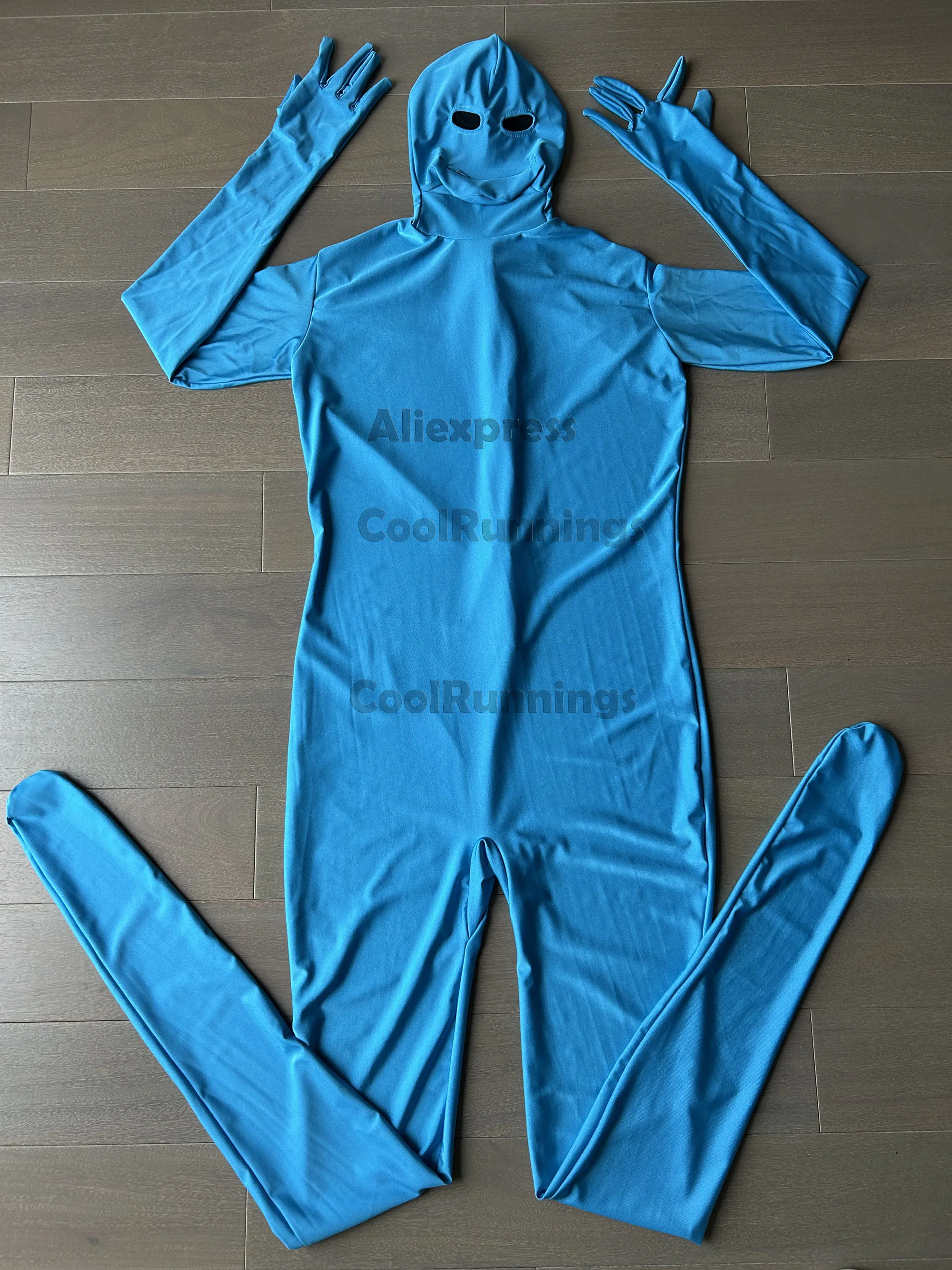 هالوين الفيروز مع عيون شبكية سوداء كامل الجسم دنة مشرق 2nd الجلد Zentai ازياء Catsuit بذلة ضيقة