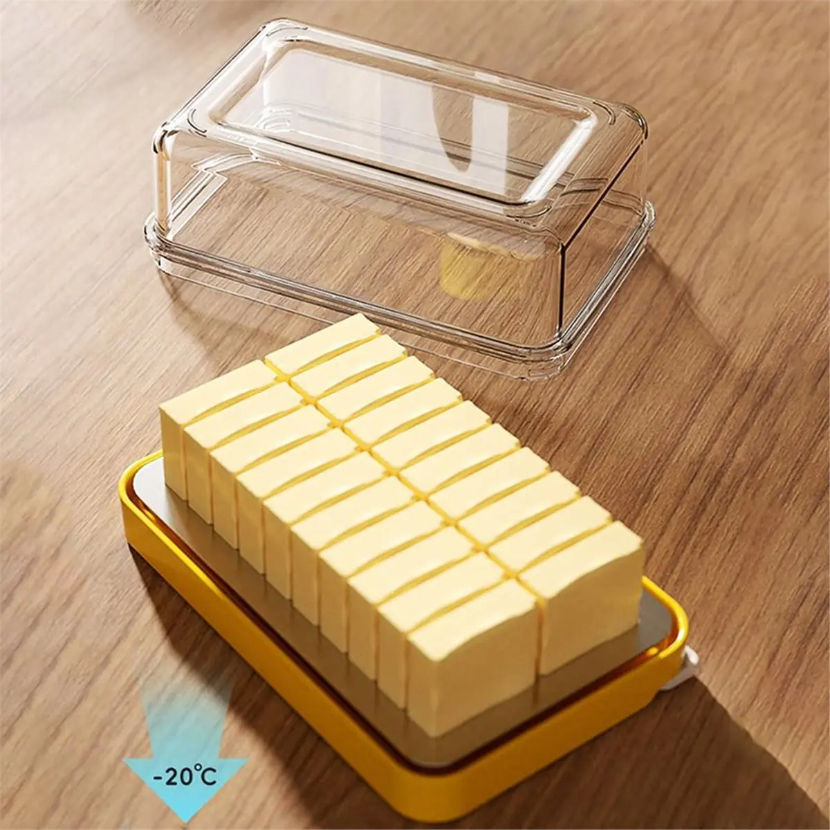 2026 New For Easy Cutting and Storage Butter Dish Butter Keeper with Cutter Slicer, Clear Airtight Butter Cutter Slicer
