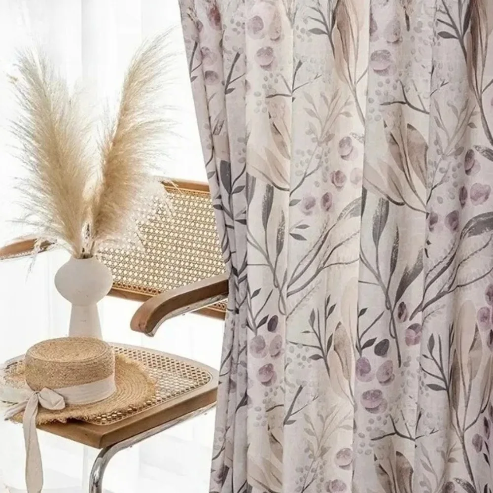 

European Pastoral Style Purple Elegant Gentle Curtains For Living Room Bedroom Dining Vertically Warm Colors Decor Custom Size