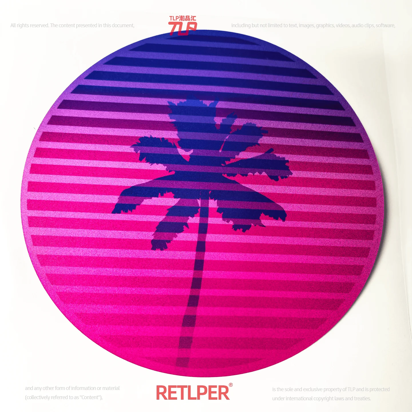 RETLPER Reflecterende Autosticker Zonsondergang Kokospalm Vaporwave Elektronische Glitch Retro Sticker