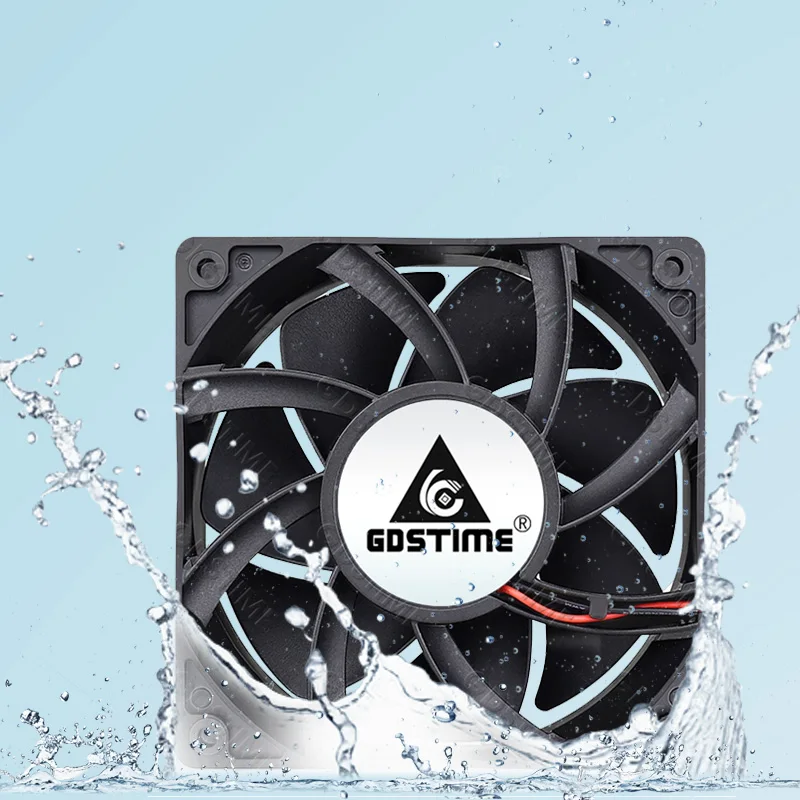 Gdstime DC 12V Waterproof Industrial Ultrasonic Humidifier Refrigeration Cooler 60/80/120mm Outdoor Water Proof Cooling Fan