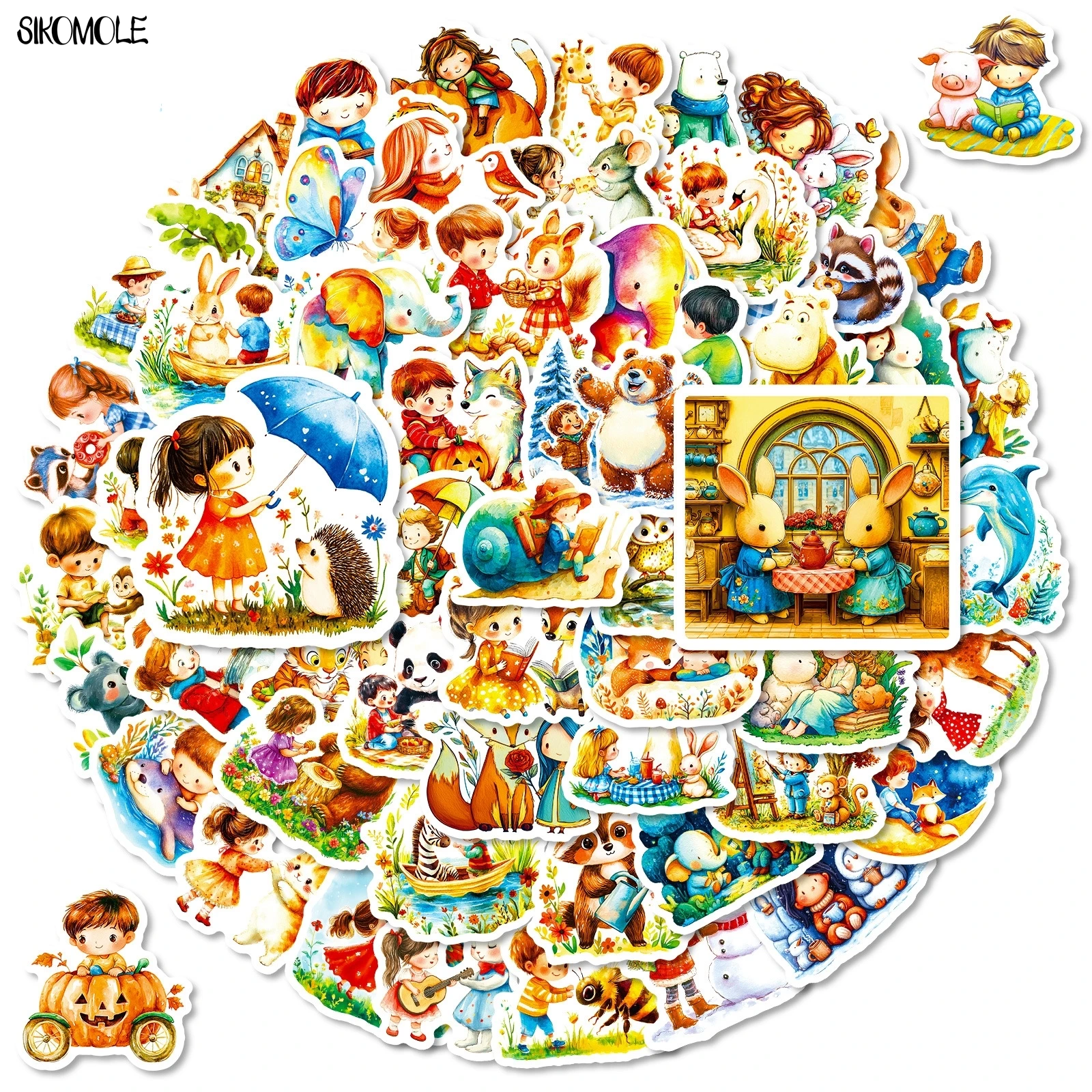10/30/56 Uds. Pegatinas de grafiti del mundo de cuento de hadas de dibujos animados para niños álbum de recortes estético portátil estacionario pegatina para maleta