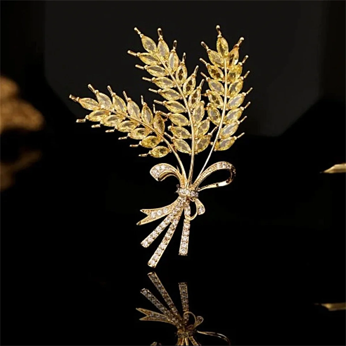 1Pc Creative Wheat Ear Brooch Exquisite Fashion Pin Charm Trendy Jewelry Accessories Party Gift for Men and Women Trendy 2026