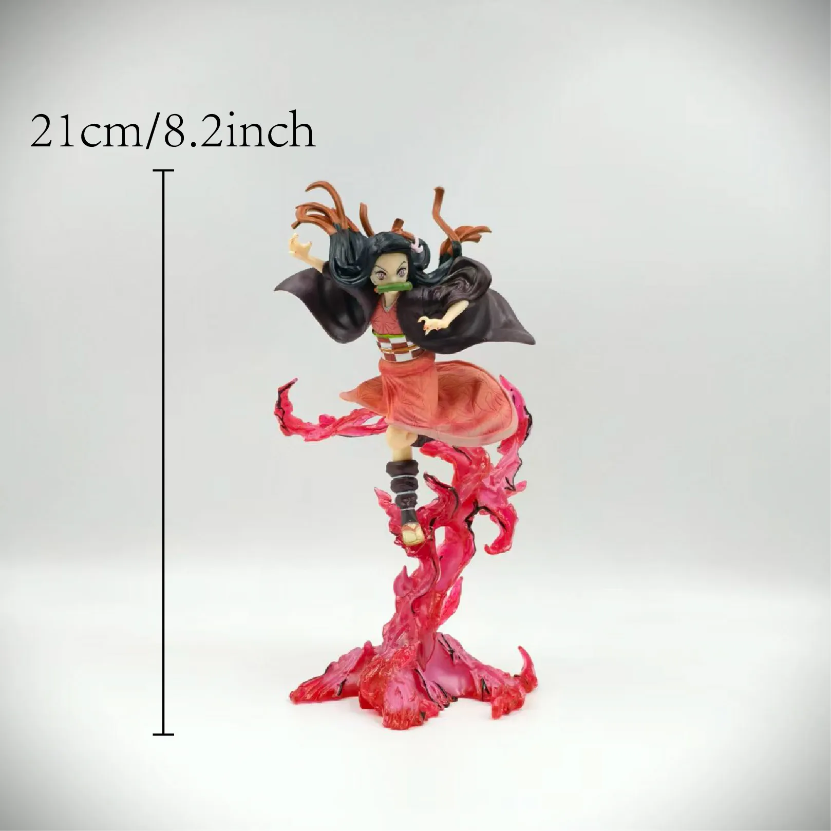 21cm 8.2인치 애니메이션 카마도 네즈코 액션 피규어 PVC 스태츄 데스크탑 장식품 컬렉션 스태츄 모델 장식 방 책상 장난감