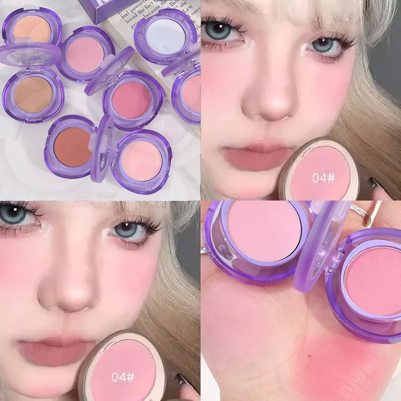 Dual Color Blush Peach Rose Cream Makeup Blush Palette Cheek Contour Blush Face Brightens Waterproof Rouge Cheek Tint Blusher