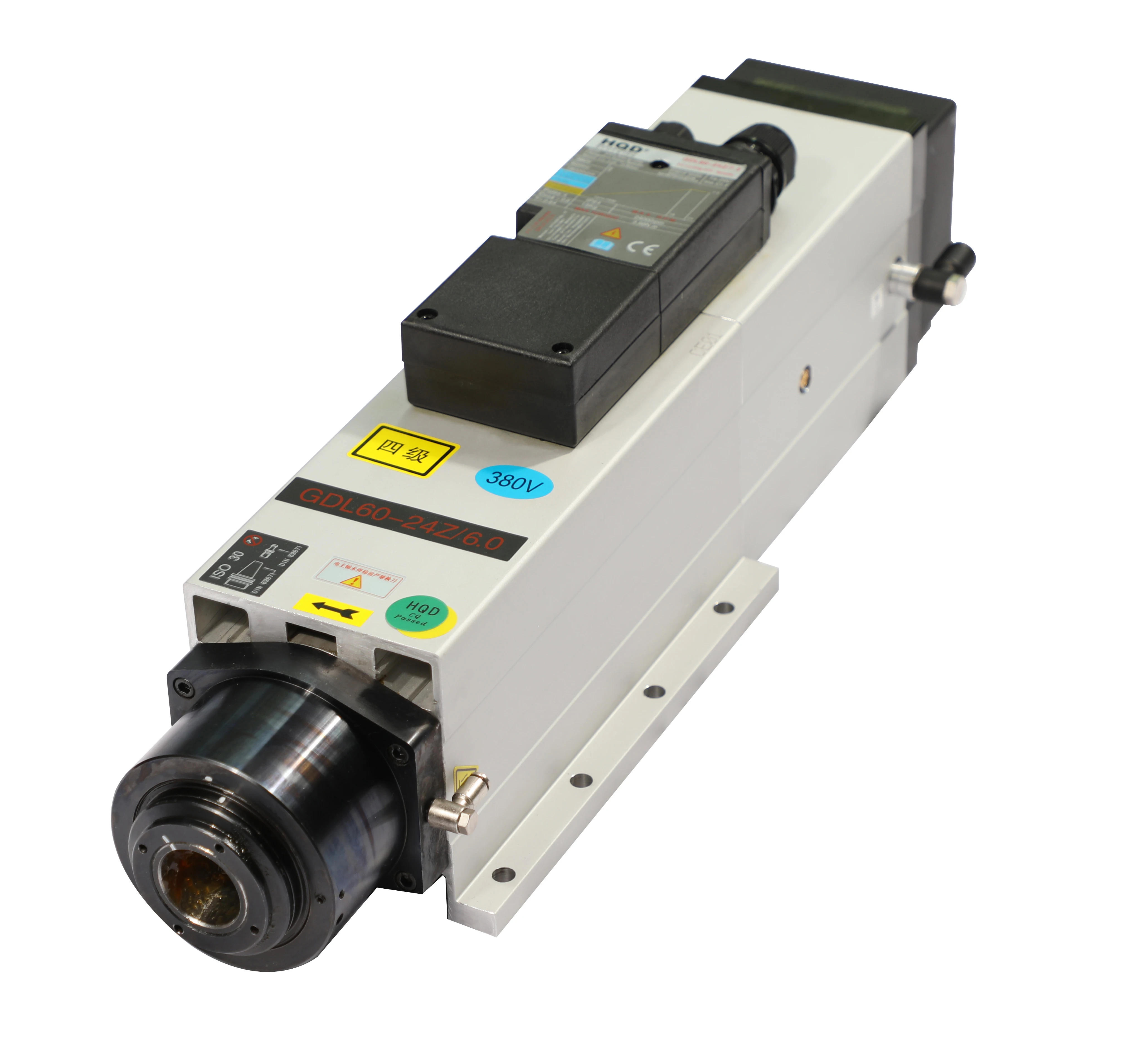 6Kw ISO30 空冷式 24000rpm ATC スピンドルモーター CNC木材切削彫刻機用 GDL60-24Z/6.0