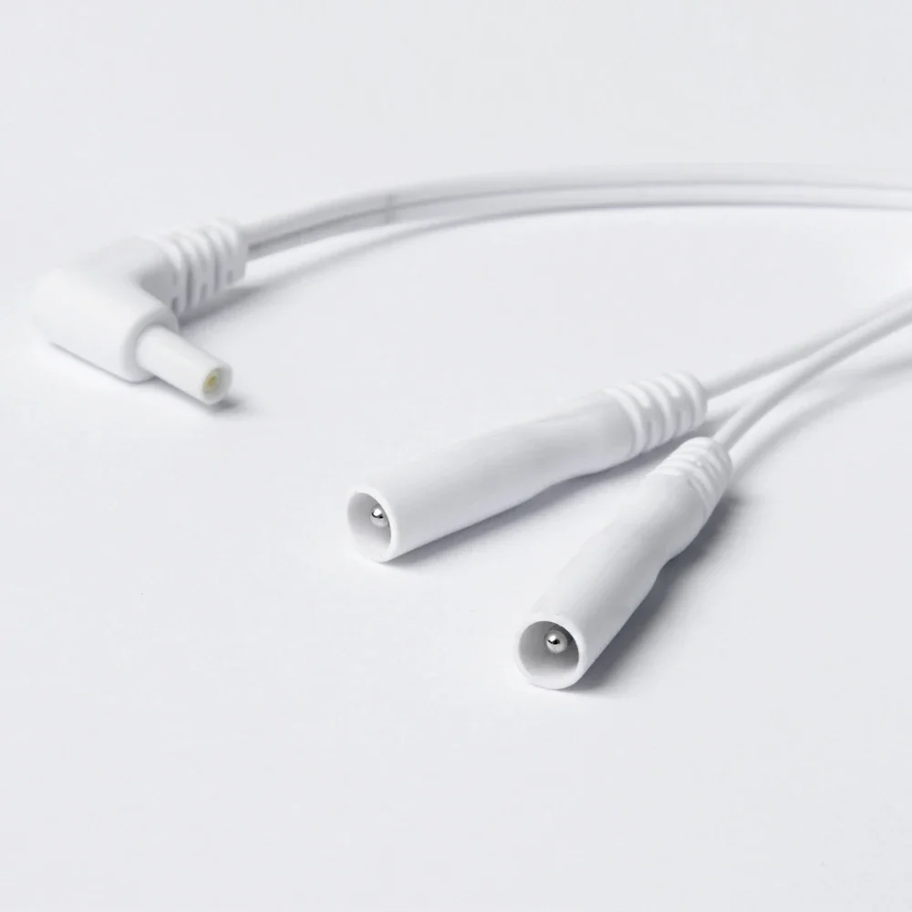 2 Pieces Replacement Jack 2.35mm Electrode Lead Wires 2-Pin 2.0mm For TENS/EMS Unit