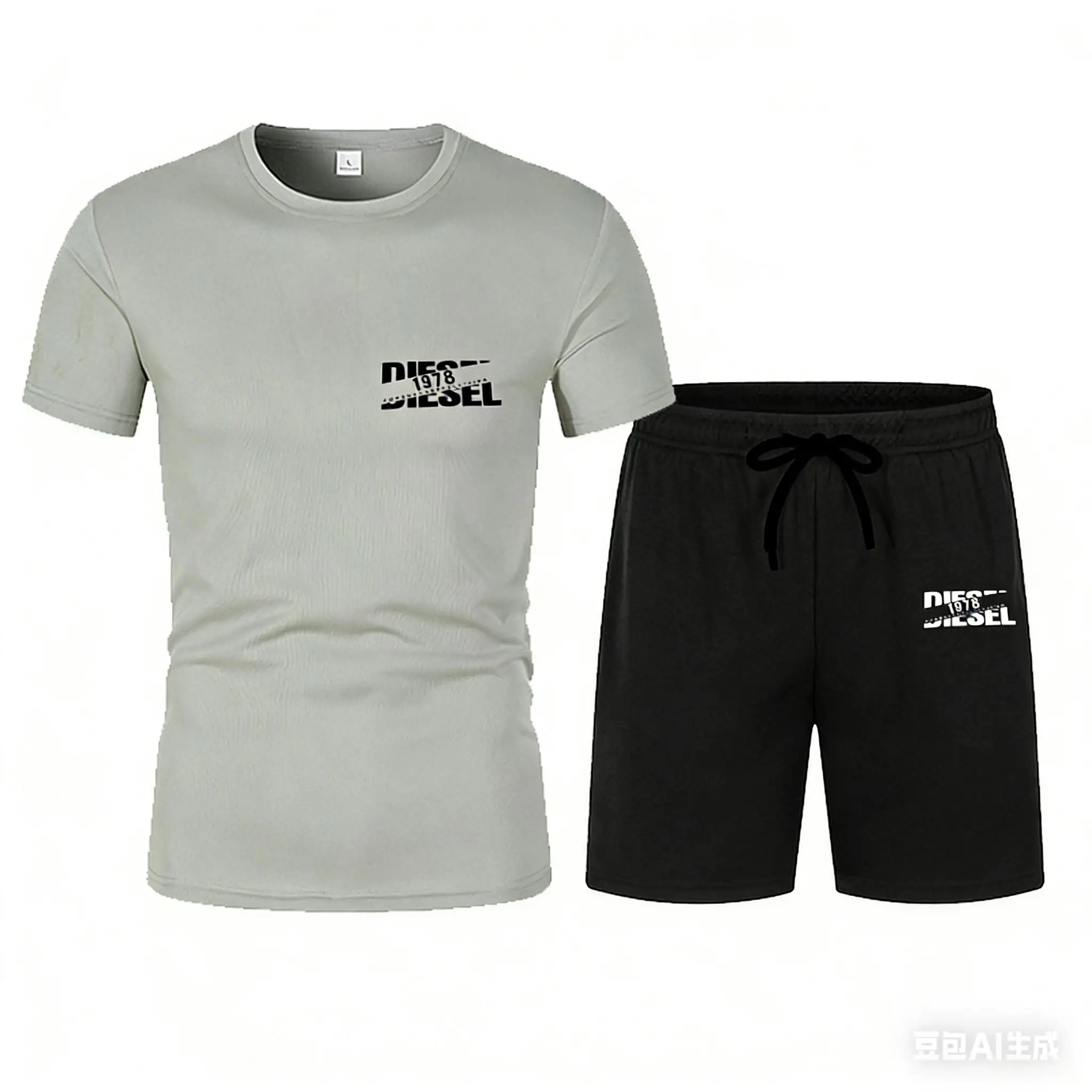 

Men's new T-shirt and shorts 2piece set urban casual fashion short sleeved trend hot summer sports suit high-quality