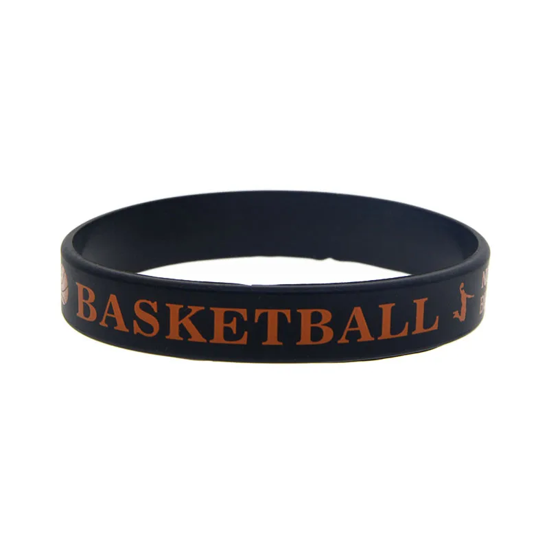 1 Stück/3 Stück bedrucktes Basketball-Silikonarmband, inspirierendes Sportarmband, geschlechtsneutral. – Detail 4
