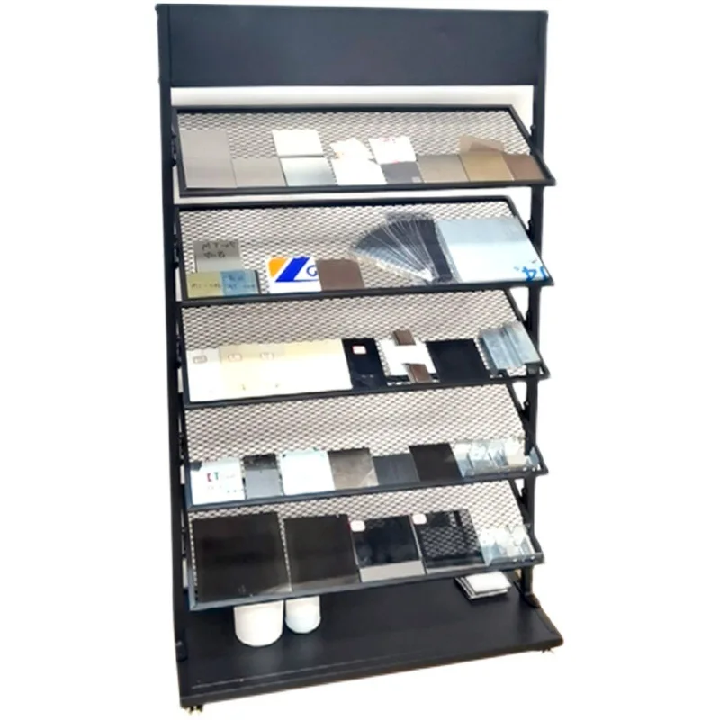 

Sample Cabinet Wooden Door Display Stand Stone Aluminum Glass Tile Color Card Quartz Stone Wood Floor Display Stand