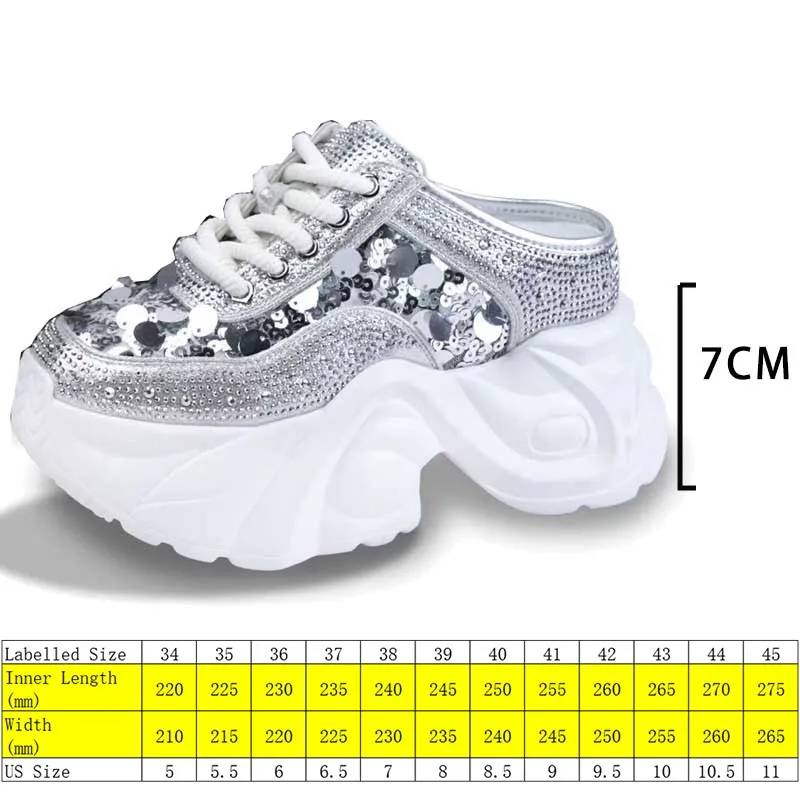 Fujin 7cm Air Mesh Hollow Synthetic Leather Leisure Breathable Summer Women Chunky Sneakers Mixed Color Slippers Platform Wedge