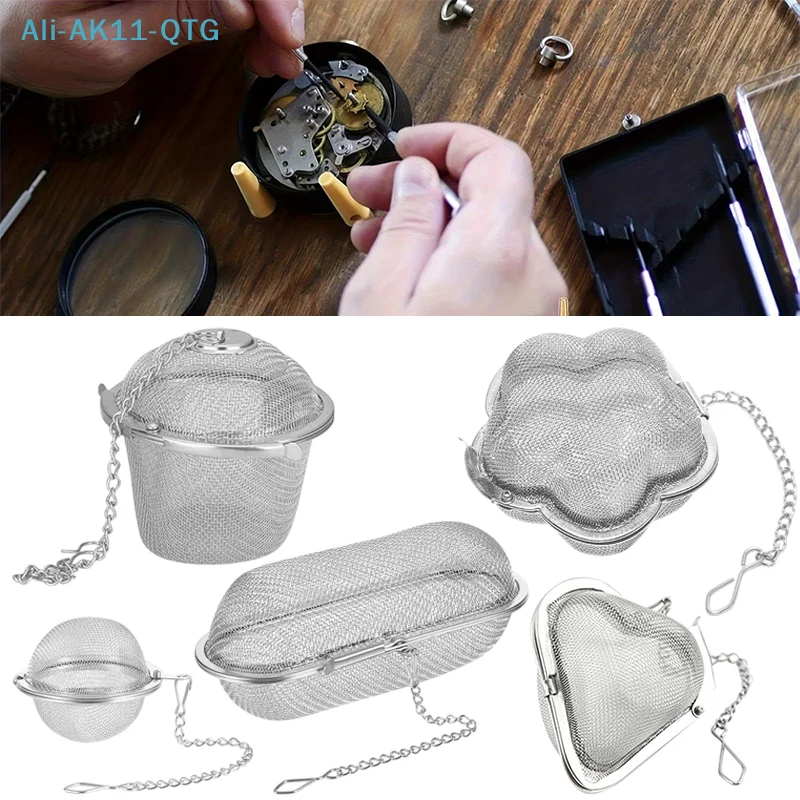 Hot！Stainless Steel Watch Cleaner Mesh Basket Soundwave Technology Cleaner Basket Multi-Size For Jewelry, Eyewear, And Parts
