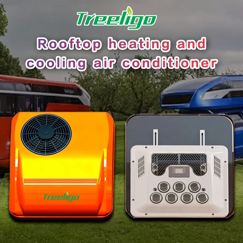 Portable PTC Heating And Cooling 12V 24V 48V 60V 72V 96V Car Air Condition Air Conditioner Top Roof