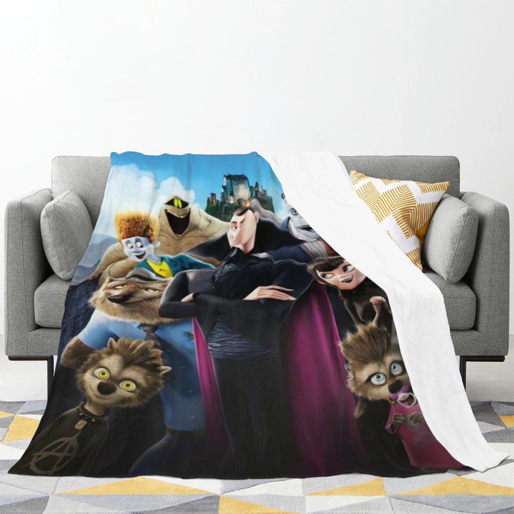 Like-Hotel-Transylvania-Style Blanket Flange Textile Decor Portable Super Soft Throw Blankets for Home Office Plush Thin Quilt