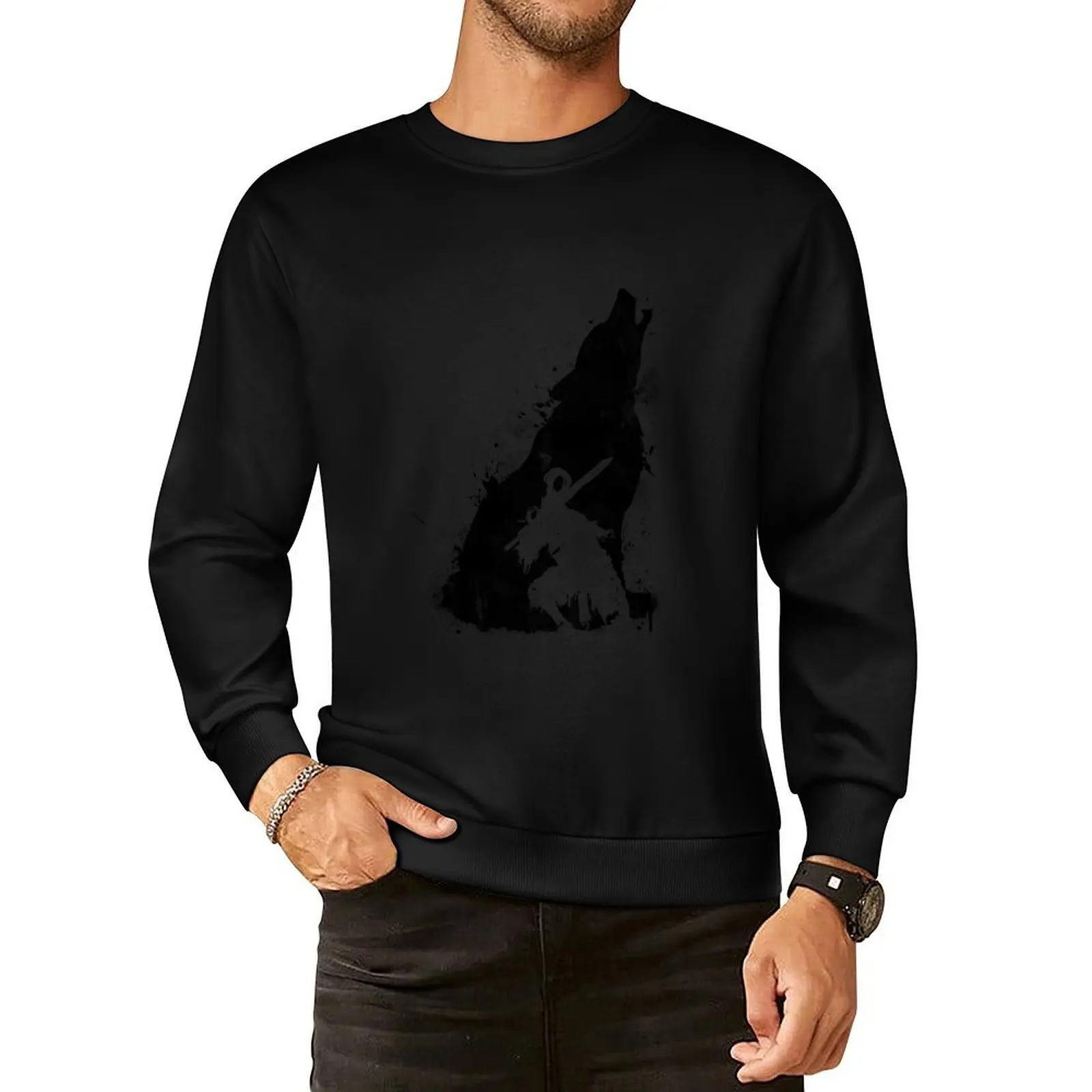 

Abyss Warrior VERSION BLACK Pullover Hoodie men's winter sweater men wear hooded sweatshirt