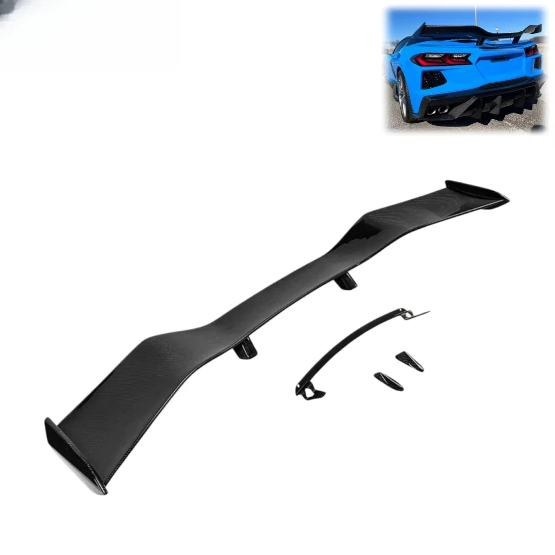

High-quality Carbon Fiber YT-style Carbon Fiber Rear Spoiler Wing, Suitable for Corvette C8 Stingray Z07 From 2022 to 2024