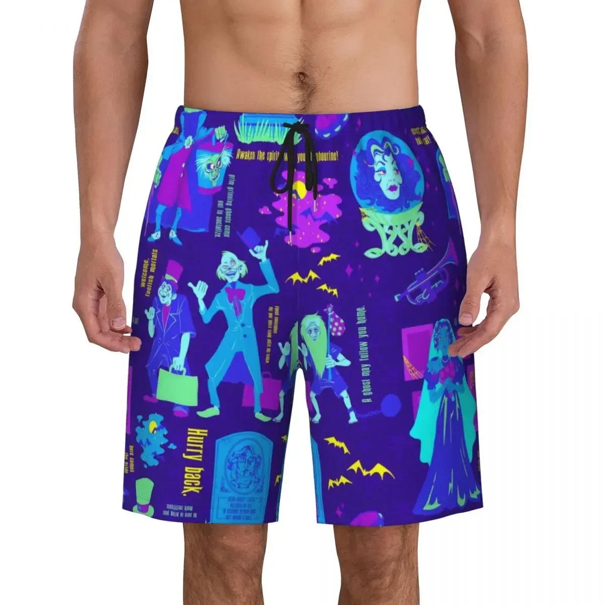 

Happy Haunts Boardshorts Мужские быстросохнущие шорты для доски Особняк с привидениями Grim Grinning Ghost Плавки с принтом Купальники Костюмы