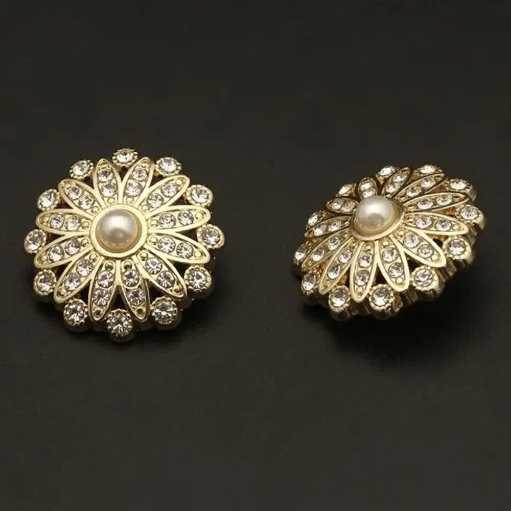 10Pcs 수제 DIY 바느질 반짝 이는 라인 석 셔츠 단추 바느질 액세서리 진주 의류 단추