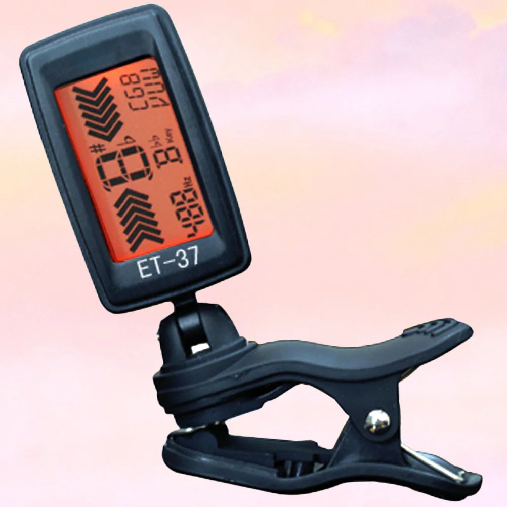

1Pcs Guitar Tuner Black Digital Display for Ukulele and Plucked Instruments Precision Sound Measurement Tool Et-37