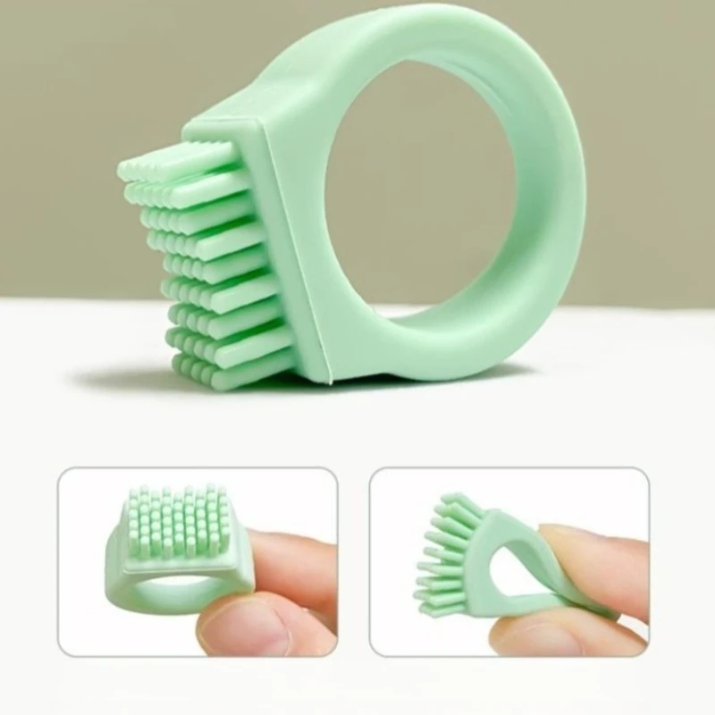 80Pcs Portable Toothbrush Finger Ring Design Compact Travel Toothbrush for Hiker Camper Oral Cleaning