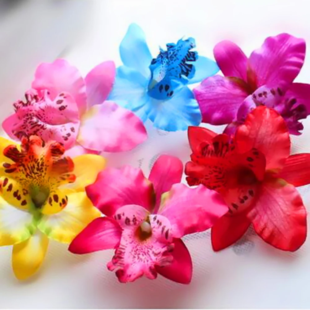 Free Shipping Thailand Orchid Flower Hair Clips Beach Bridal Wedding Hair Clip Women Girls Hairpins Barrettes Hair Accessories