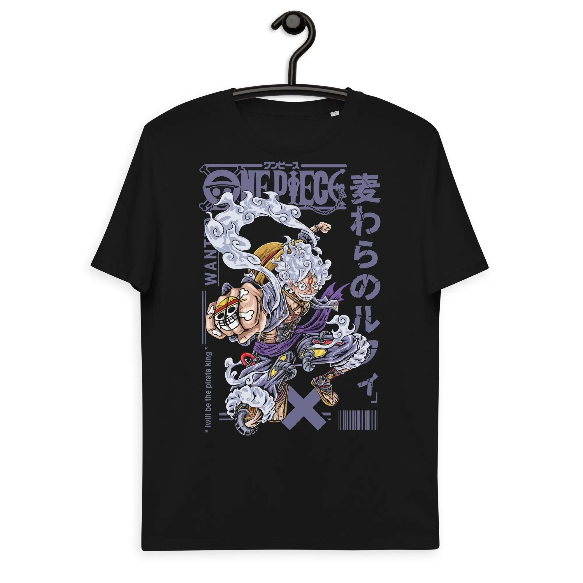 

Japanese Animation One Piece 5 Gear Luffy Short-sleeved T-shirt Men's and Women's Summer Loose Two-dimensional Pure Cotton