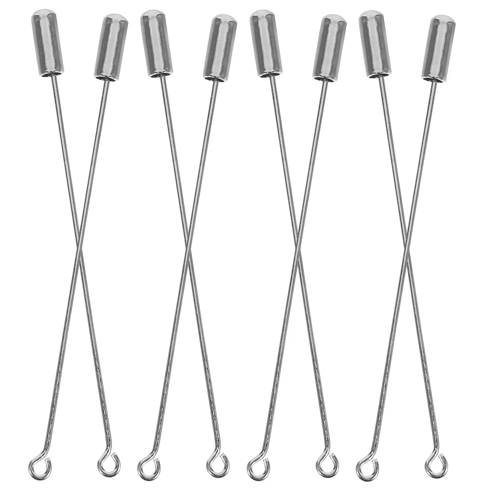

20pcs Silver Hat Brooch Stick One-line Buckle Clothes Pins Long-lasting Metal DIY Safety Eye Needle Versatile Use