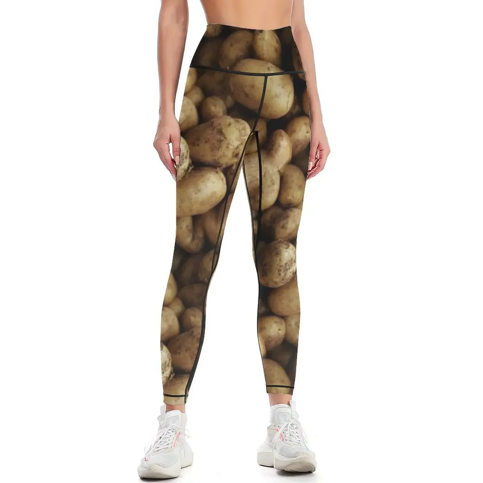 

Spuds Forever (pattern) Leggings Women's sports Sports female gym top sports for Womens Leggings