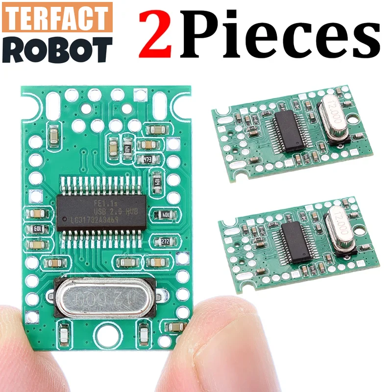 TERFACT 2pcs USB 2.0 Expansion Module Expands 1 USB Port to 4 HUB Concentrator 1 Drag 4 Interface Transfer Module Drive-Free