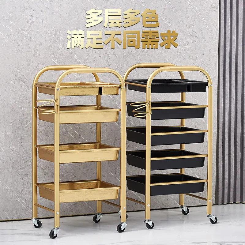 Hair salon hair salon trolley bar cart special free shipping beauty trolley barber shop perm and dyeing tool cart retro