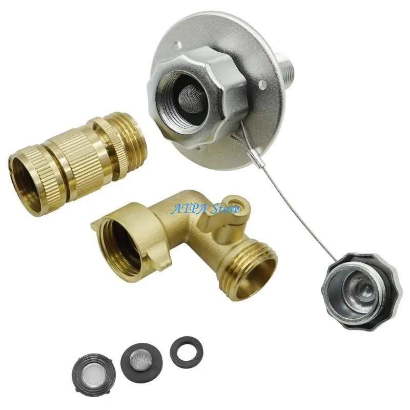 

U13C Stainless Steel Water Filler Port Universal For Campers Trailer Accessories Corrosion Resistant Design