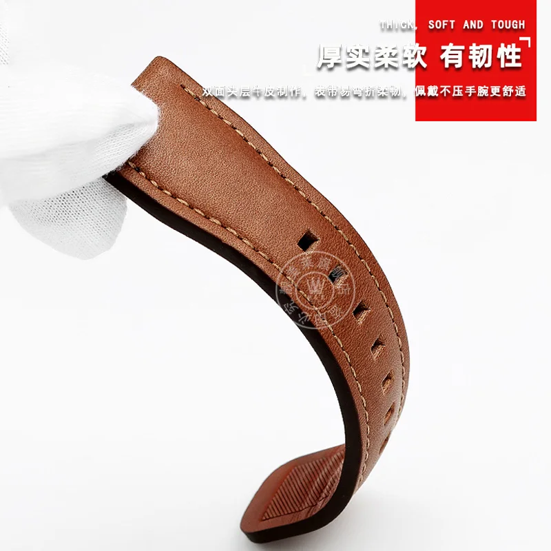 Cowhide Watch Strap For SEVENFRIDAY T1 T2 T3 Series Watch Band 26mm Green Brown Blue Watch Bracelet