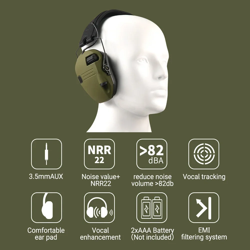 Outdoor hunting/shooting earmu - مراجعة Shooting Ear Muff وسعره