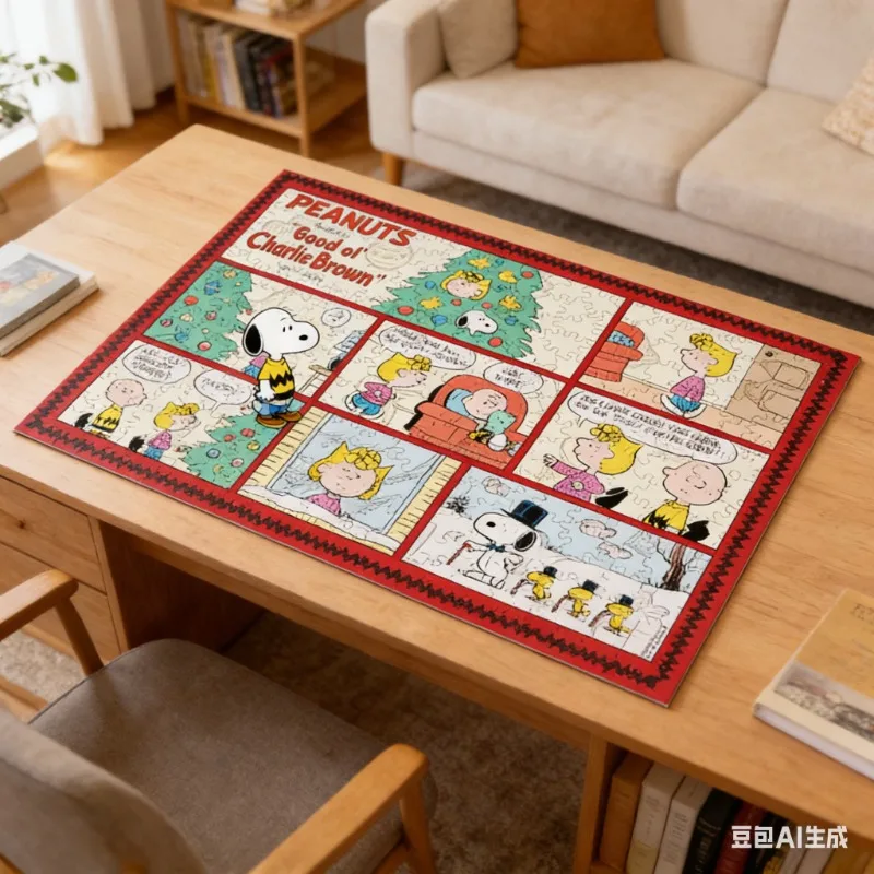 

New Arrival Classic Comics Snoopy Wooden Jigsaw Puzzle Peanuts Anime Retro Cartoon Assembled Toy Home Ornament Gift for Adults