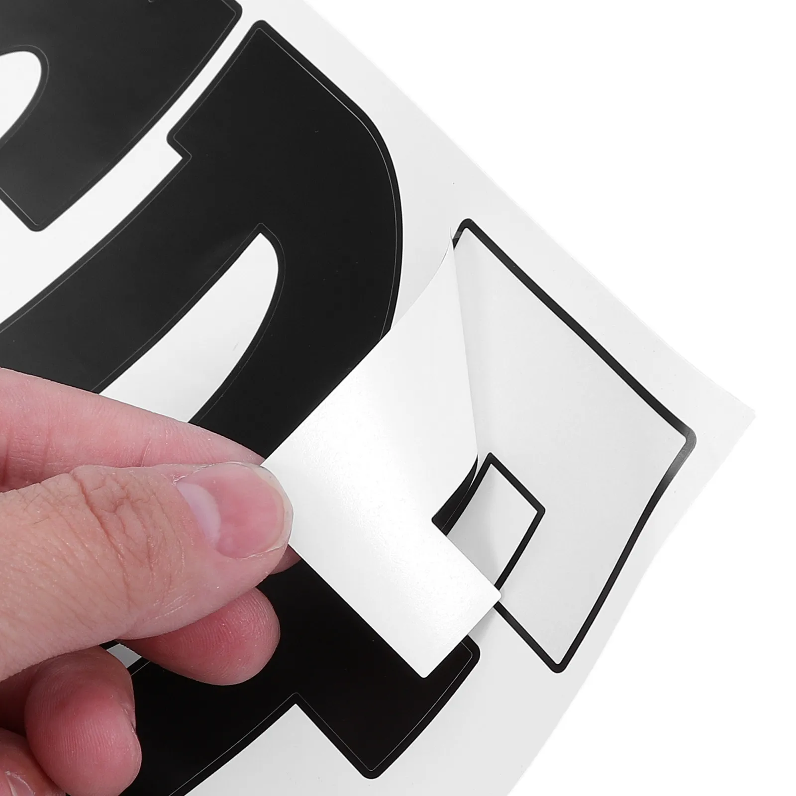 6Sheets Alphabet Number Stickers 4 Inch Black Vinyl Self Adhesive Waterproof Letters Decals for Mailbox Crafts Home Decor