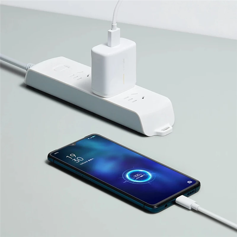 65W Supervooc 2.0 Fast Charger For OPPO Find X2 X3 Pro Neo Realme 7 X50 Q2 X7 GT Narzo 20 Pro 5G 1M Curved USB Type-C Cable