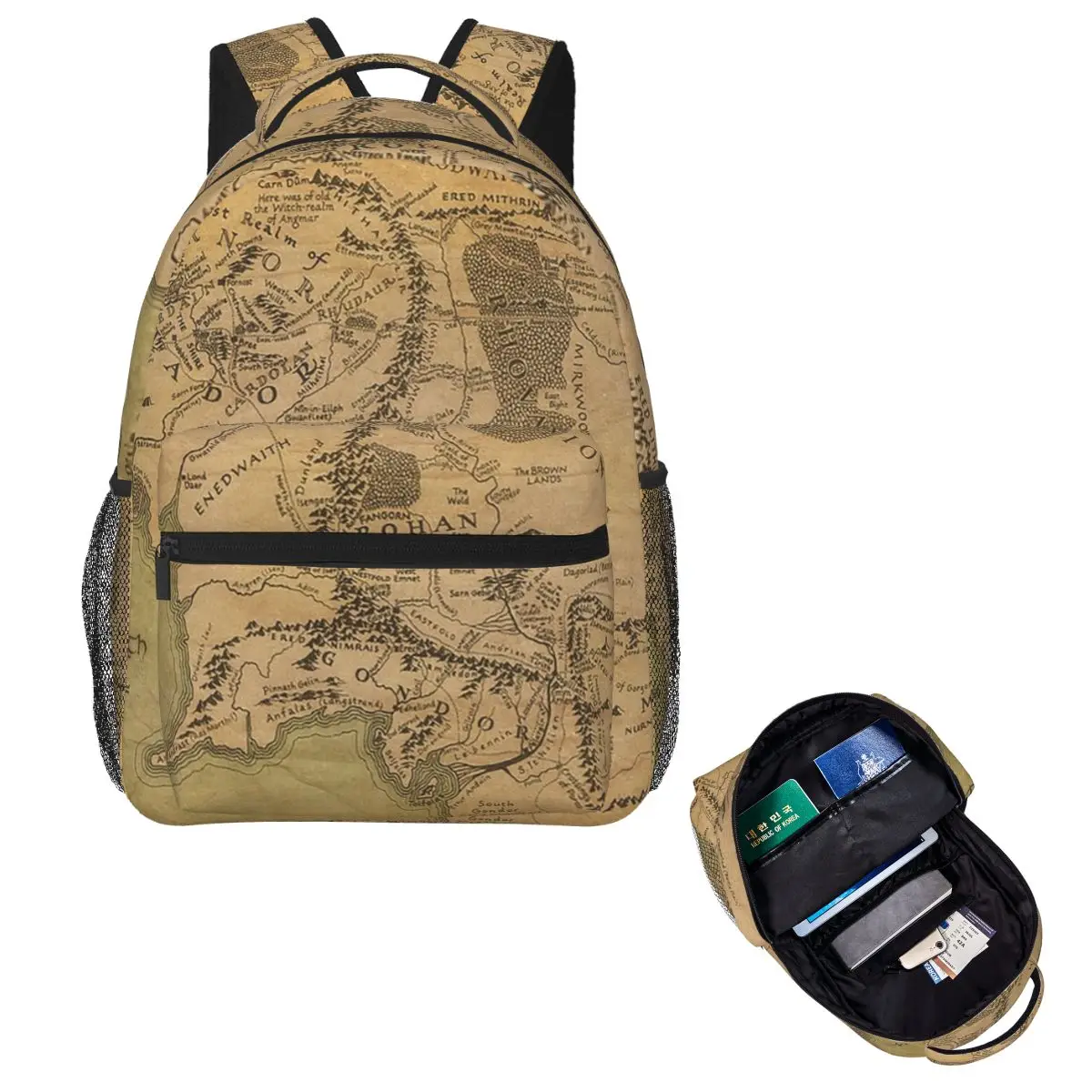 

Рюкзак с картой «Кольцо Лорда», Лидер продаж, рюкзак большой емкости, детская сумка для книг, школьная сумка, сумки на плечо для мужчин и женщин