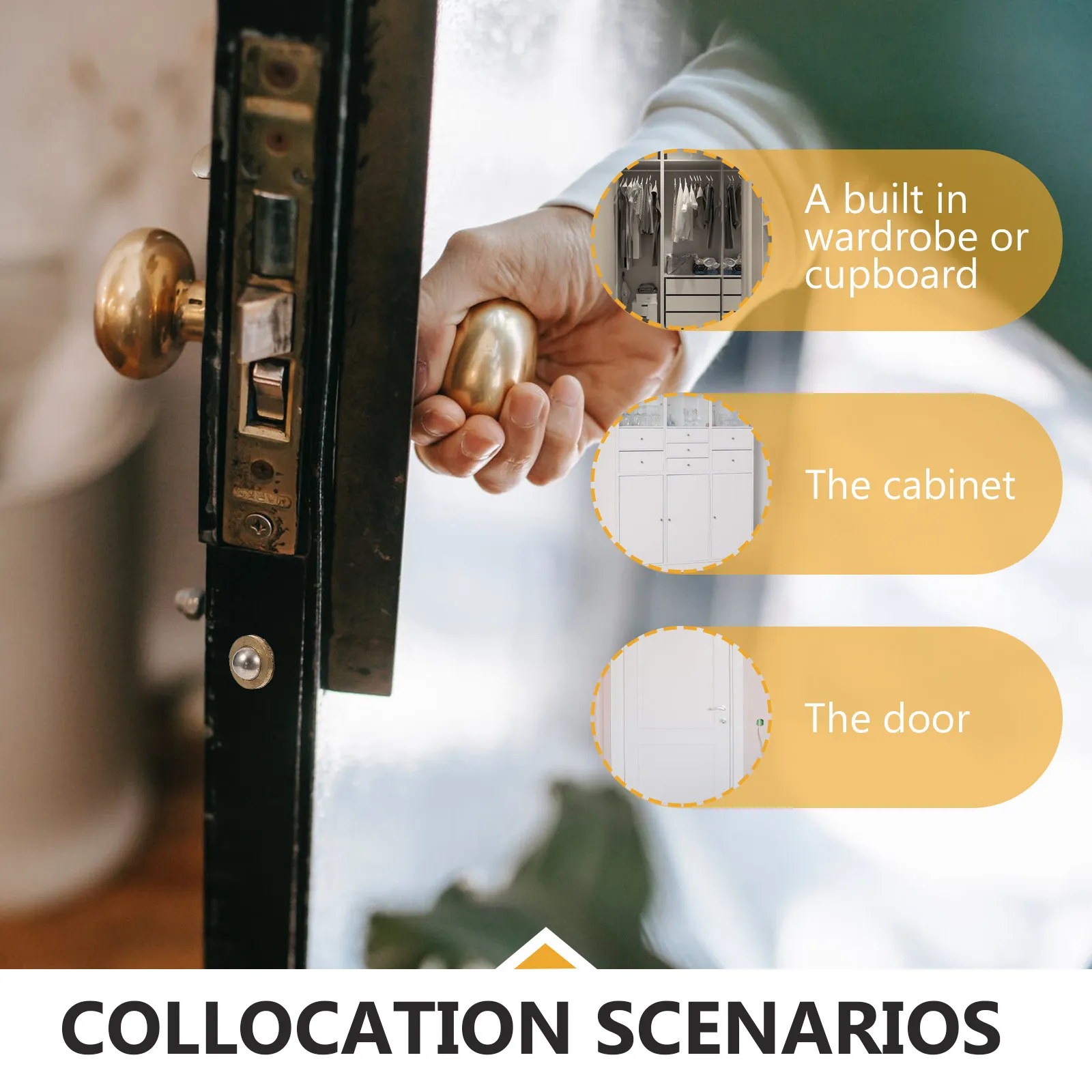 10Pcs Copper Ball Catch Latch Furniture Door Spring Ball Catch Lock Closet Door Secure Closure Furniture Spring Latch