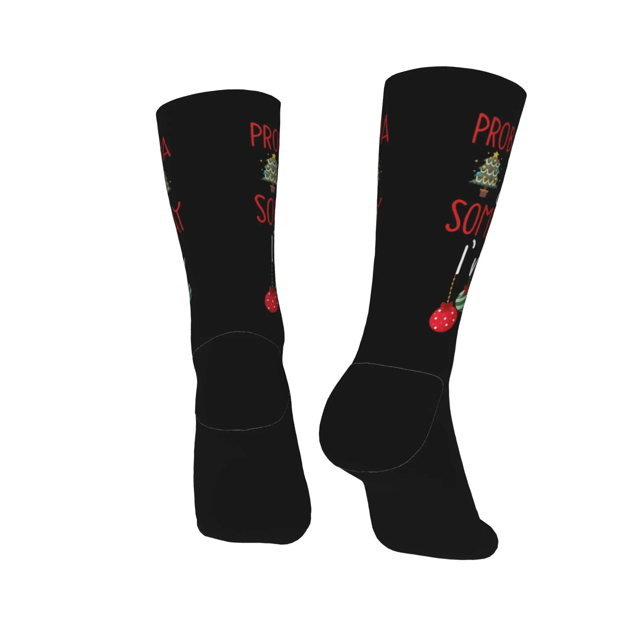 Probably Just Gonna Jingle Some of The Way I'm Tired Socks Christmas Novelty Stockings High Quality Custom Outdoor Socks