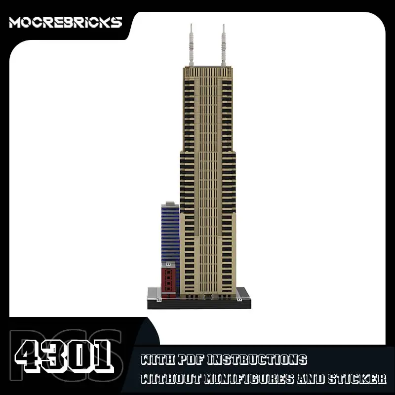 

City Architecture Franklin Center Modular Street View MOC Advanced Model Building Block Assembly Bricks Toy Children's Gift