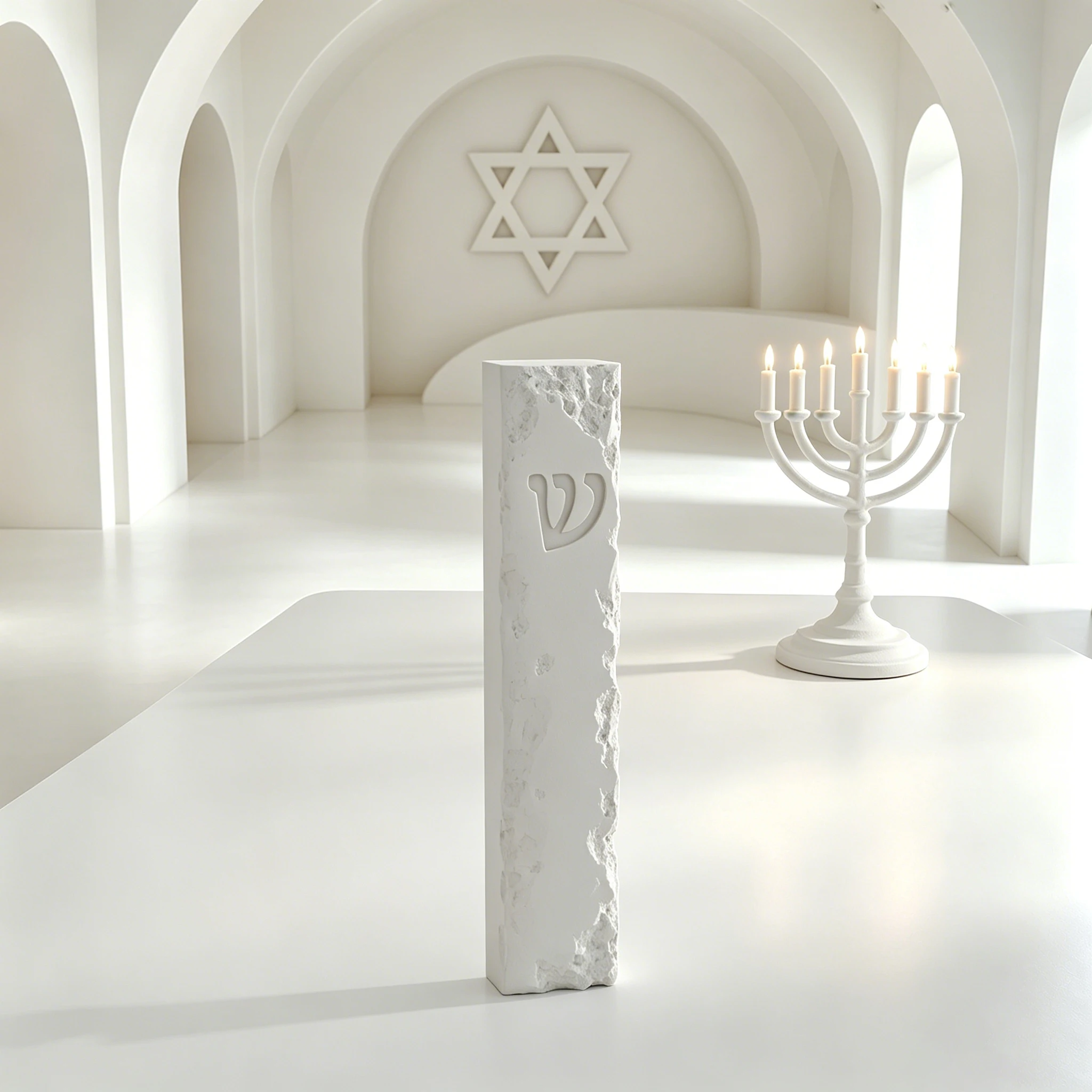 

Rough Surface Mezuzah Silicone Mold, Embossed Shin Letter Doorpost Mezuzah Mold for Jewish Housewarming Gift