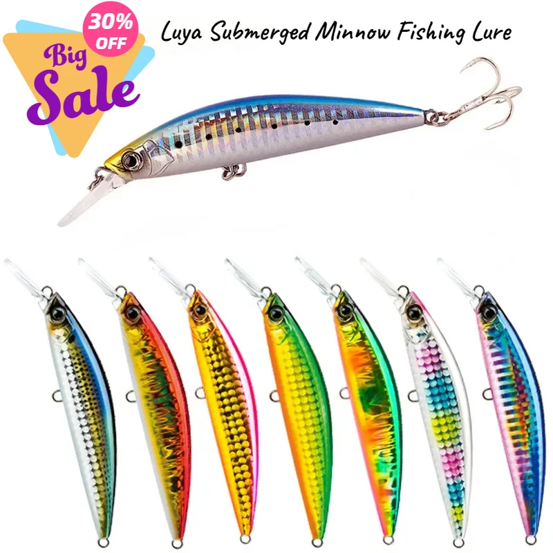 

70/120/140mm 16/40/67g NEW Top Fishing Lure Sinking Colorful Minnow 70mm 16g Saltwater Black Bass Pike Long Casting Hard Baits