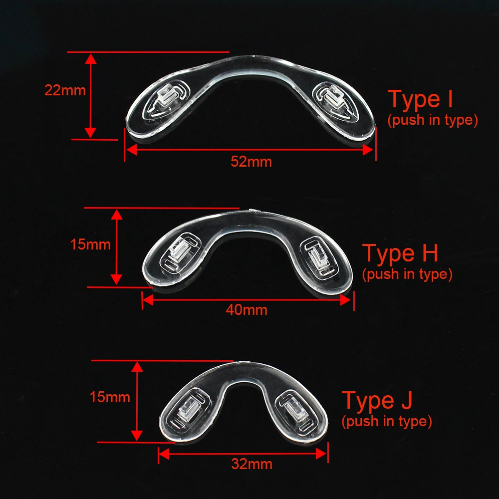 10pcs Silicone U Shape Conjoined Glasses Nose Pad Eyeglasses Anti Slip Holder Eyewear Accessories Adults Kids Big Small Size