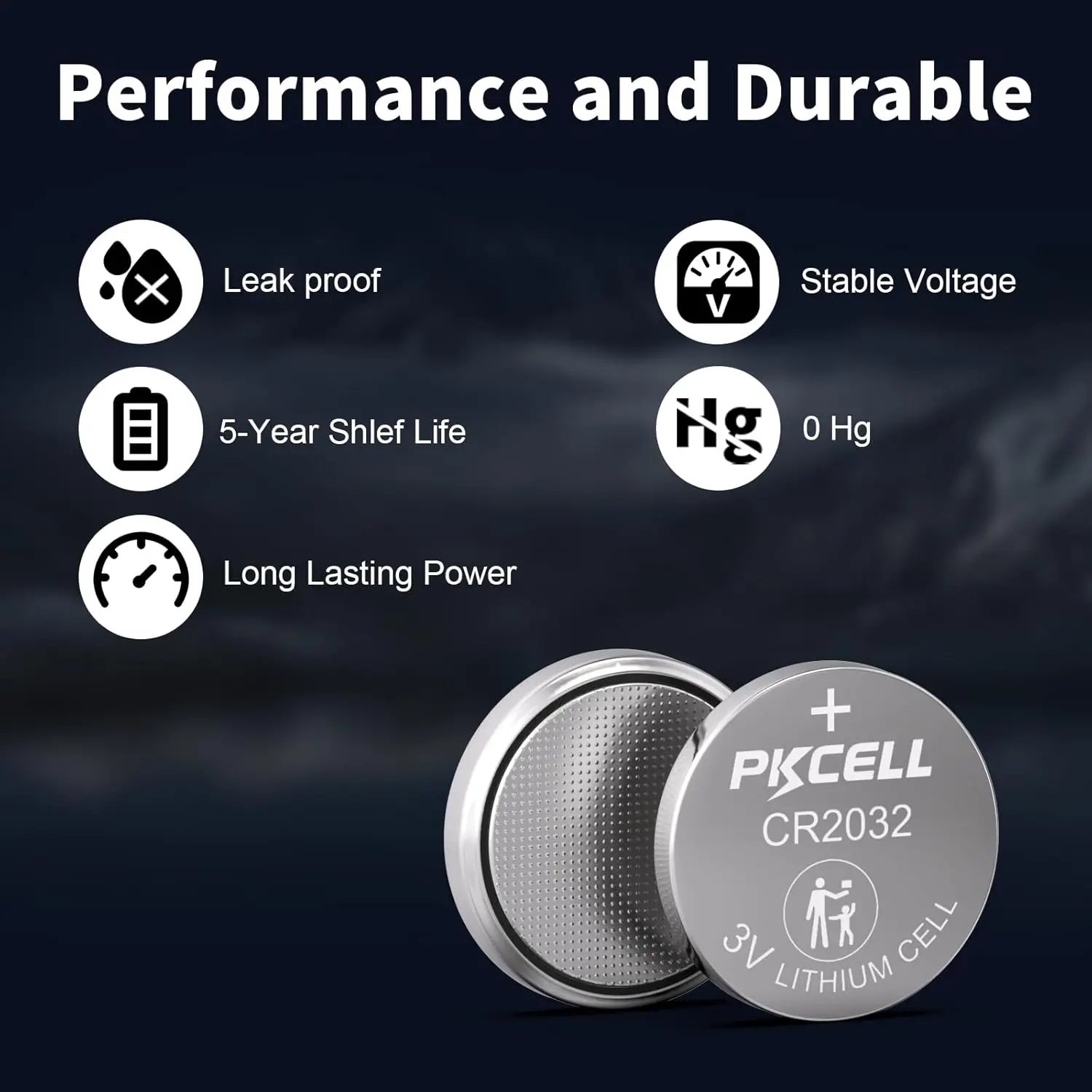 PKCELL 20PCS 3V CR 2032 Lithium Coin Batteries CR2032 Button Batteries For Calculators PDAs Electronic organizers