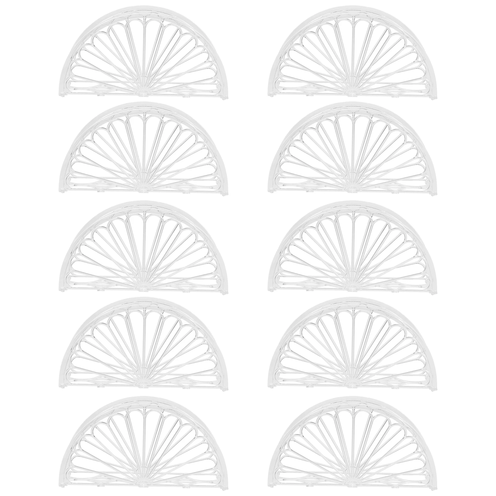 

10pcs Clear Napkin Holder Fan Shape Desktop Tissue Stand For Kitchen Cafe Restaurant Table Napkin Storage Dispenser Reusable