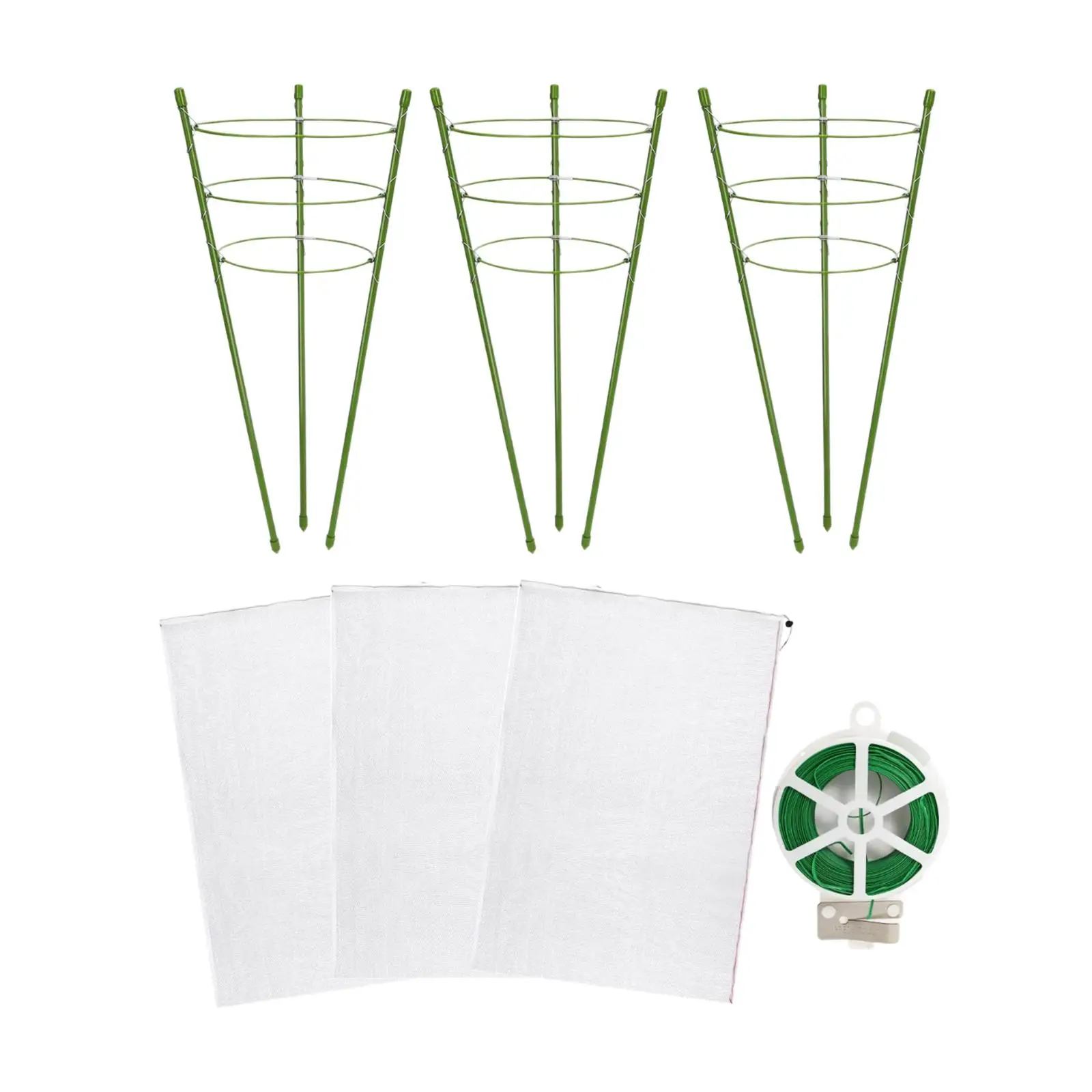 

Tomato Cages for Garden Plant Support Stake Sturdy Portable with Nets Reusable Plant Stakes Support for Saplings Cherry