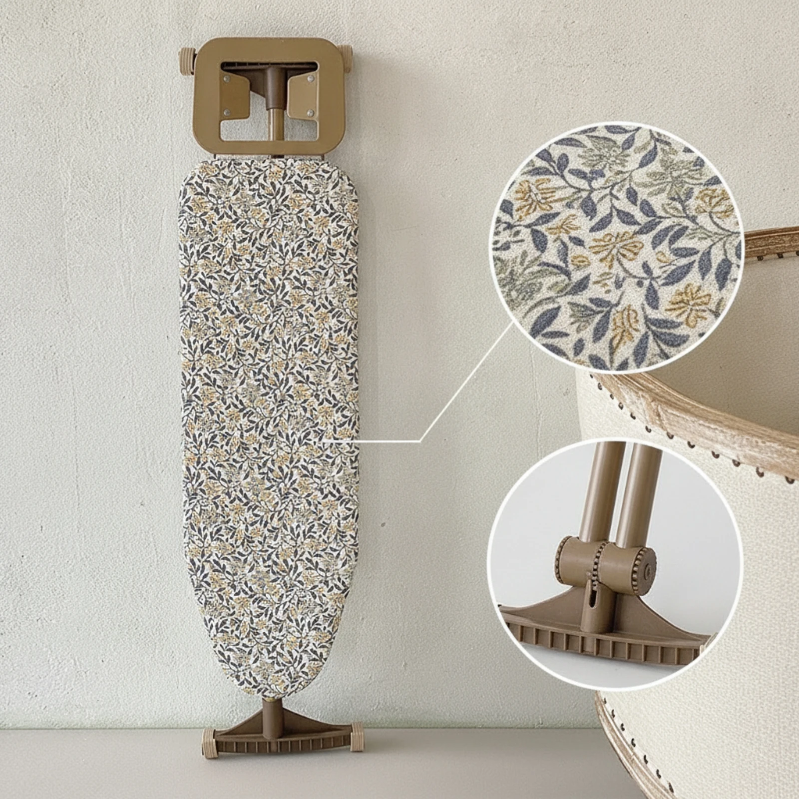 Foldable Ironing Board Compact Ironing Board with Metal Frame Furniture Portable Sturdy for Homeowners, Laundry Room, Apartment