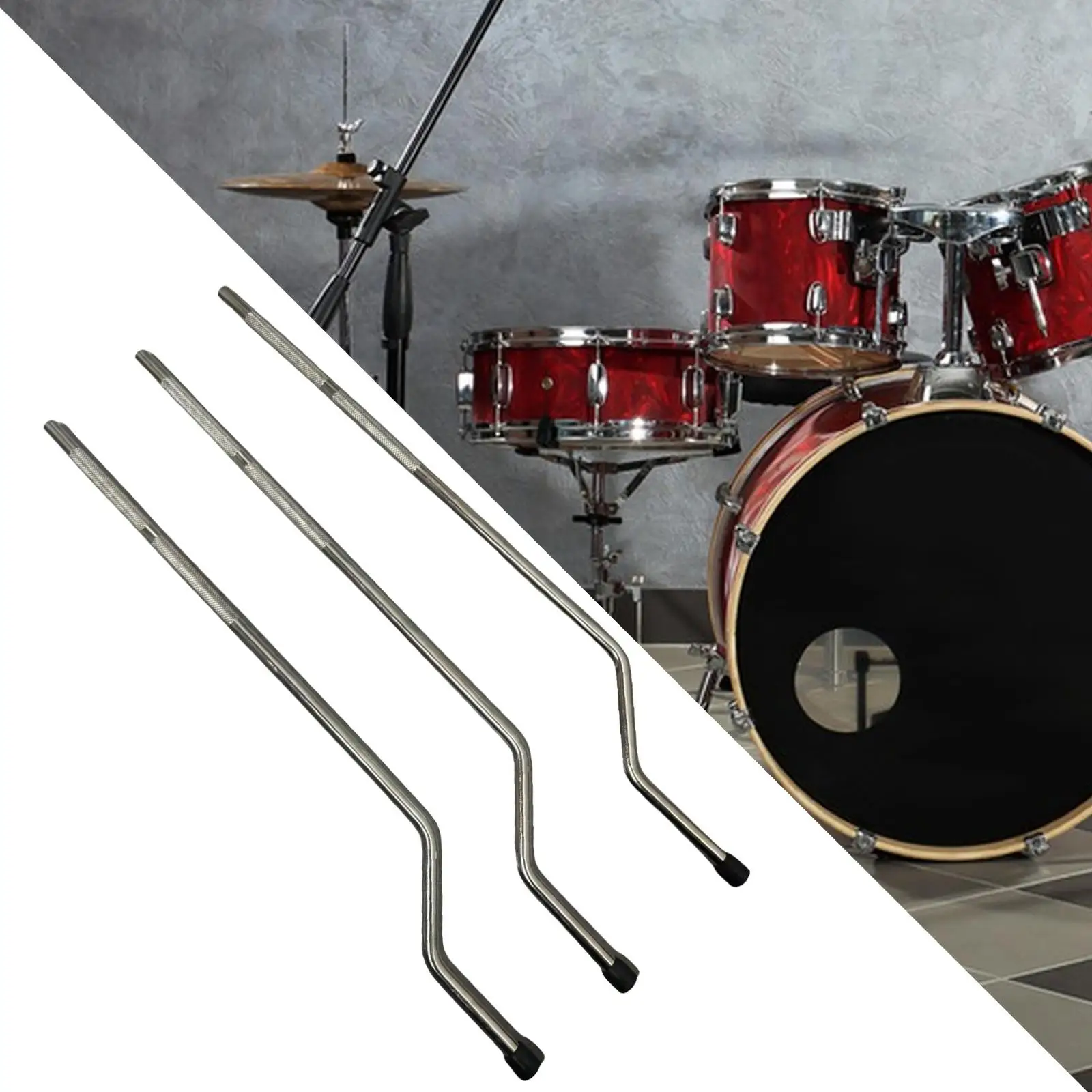 3 Pieces Floor Tom Legs Spare Parts Drum Set Accessory Drum Accessories Sturdy Percussion Instrument Replacement Bass Drum Legs