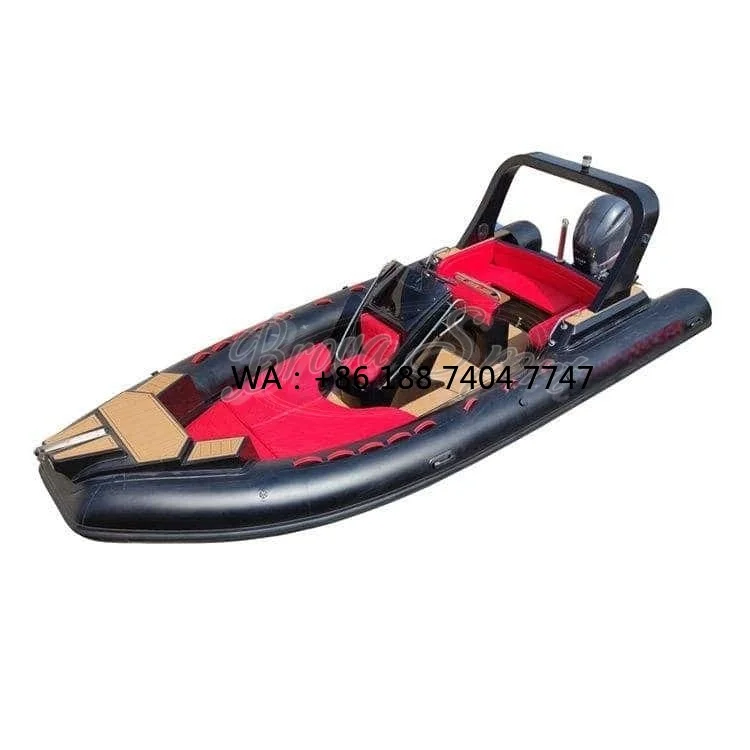 Best Selling RHIB 6m Hypalon Semi-rigid Inflatable Deep v Aluminum Hull Rib Boats with Sundeck